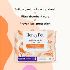 Organic Cotton Comfort Cover Heavy Flow Overnight Pads