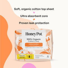 Organic Cotton Comfort Cover Heavy Flow Daytime Pads