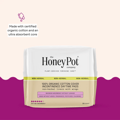 Incontinence 100% Organic Cotton Comfort Cover Daytime Pads