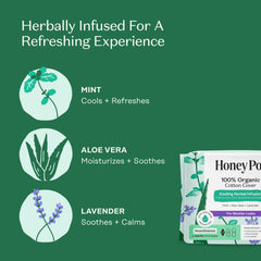 Incontinence Cooling Hebal Infusion 100% Organic Cotton Cover Liners