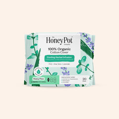 Organic Cotton Cover Cooling Herbal Infusion Heavy Flow Liners