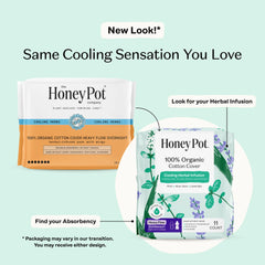 Organic Cotton Cover Cooling Herbal Infusion Heavy Flow Overnight Pads