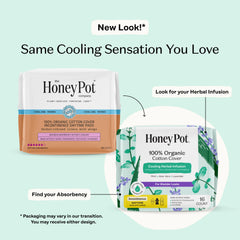 Incontinence Cooling Herbal Infusion 100% Organic Cotton Cover Daytime Pads