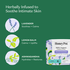 Organic Cotton Cover Calming Herbal Infusion Super Pads With Wings